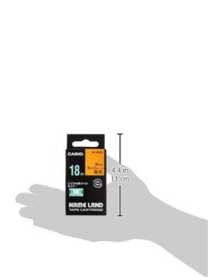Casio Tape - 18mm XR-18FOE Black on Fluorescent Orange 