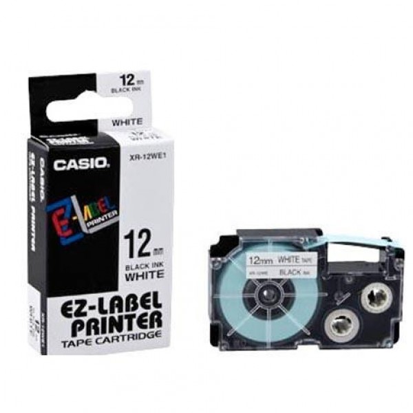 3PK 12mm Black Ink White Tape EZ Label Cartridge for Casio KL60 XR-12WE XR12WE